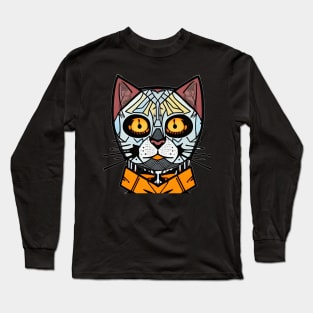 cat skull Long Sleeve T-Shirt